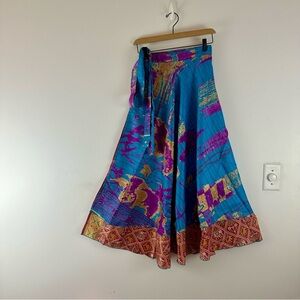 Reversible Upcycled Magic Sari Wrap Maxi Skirts BIN170